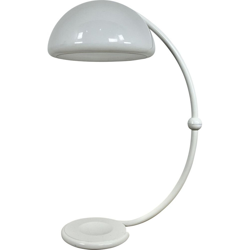 Vintage white snake floor lamp by Elio Martinelli for Martinelli Luce, 1960