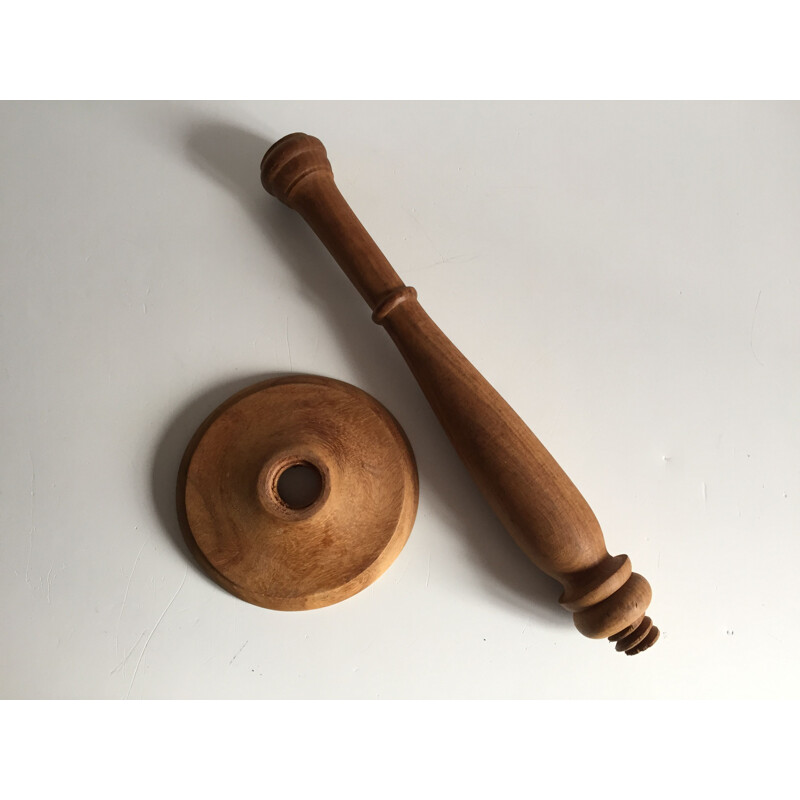 Scandinavian candlestick in solid teak