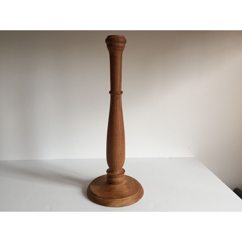 Scandinavian candlestick in solid teak