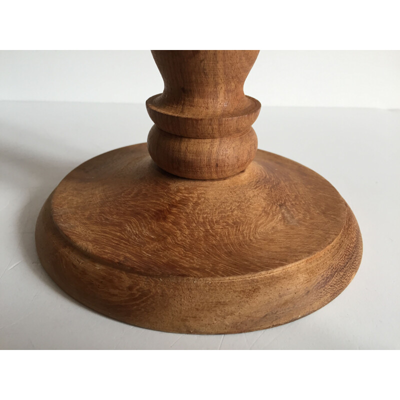 Scandinavian candlestick in solid teak