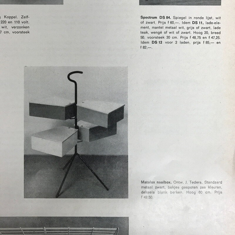 Metalux sewing box in metal, Joost TEDERS - 1950s