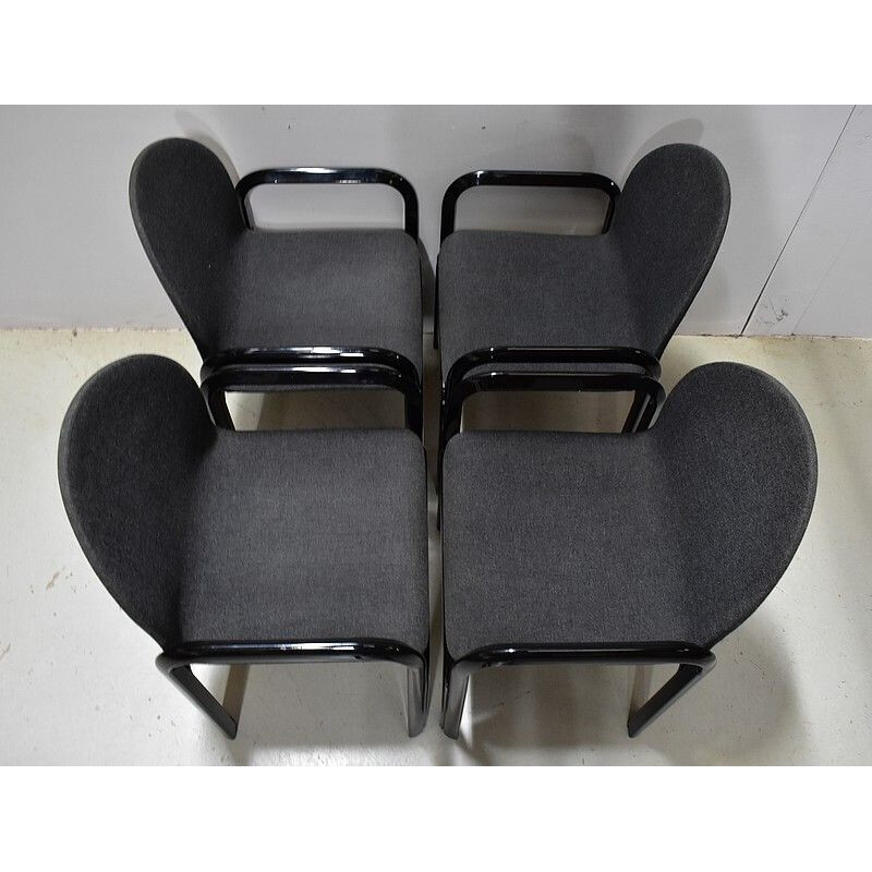 Set of 4 vintage armchairs by Gae Aulenti for Knoll, 1975