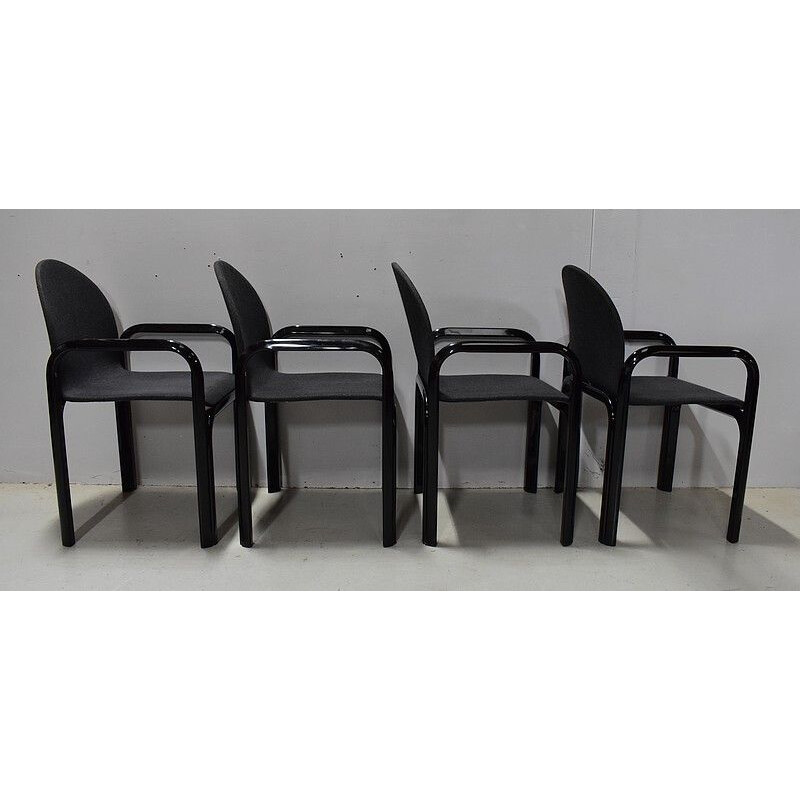 Set of 4 vintage armchairs by Gae Aulenti for Knoll, 1975