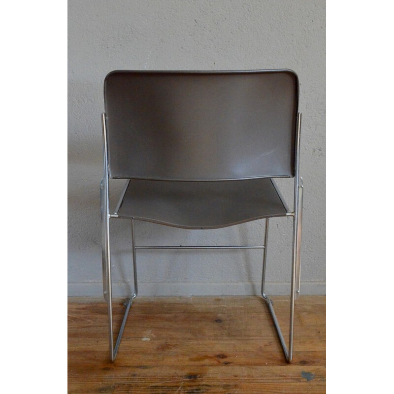 Suite de 4 chaises "40/4" couleur taupe, David ROWLAND - 1960