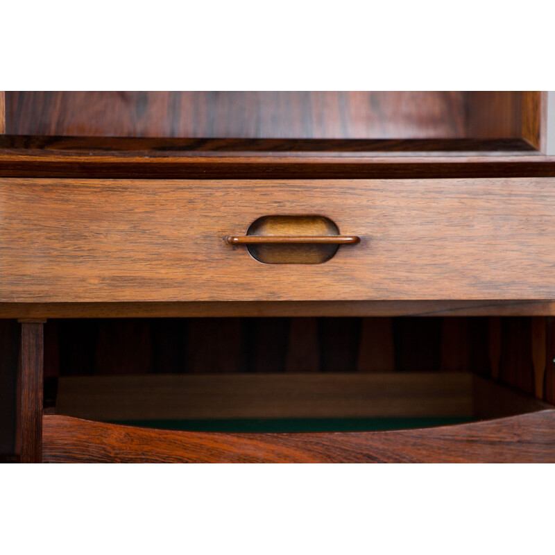 Vintage Danish highboard in two modular bodies in rosewood by Ejvind.A.Johansson for Ivan Gern, 1960