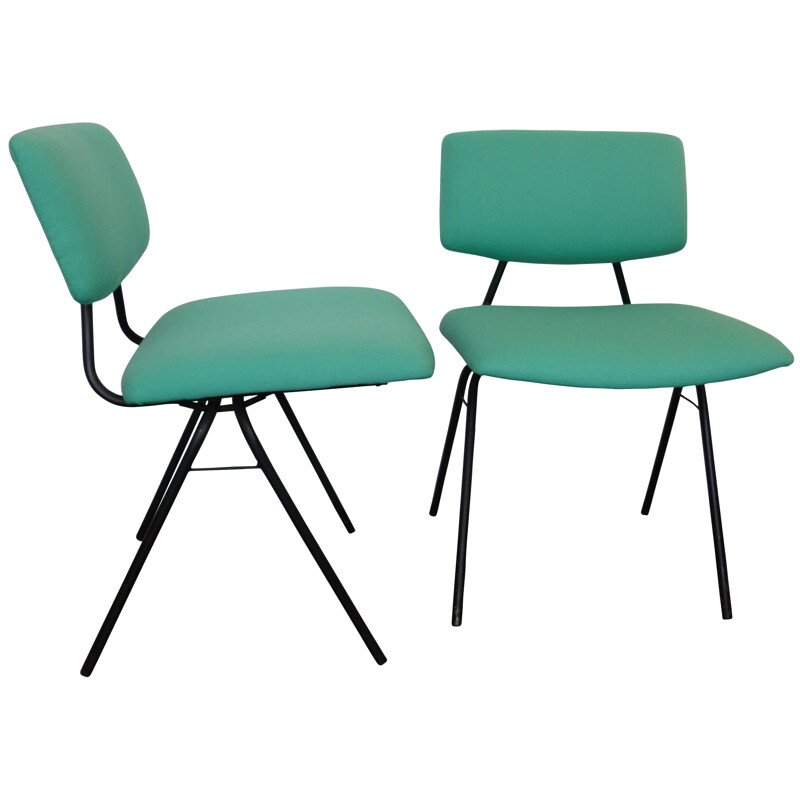 Conjunto de 4 cadeiras de bússola, Pierre GUARICHE - 1950s
