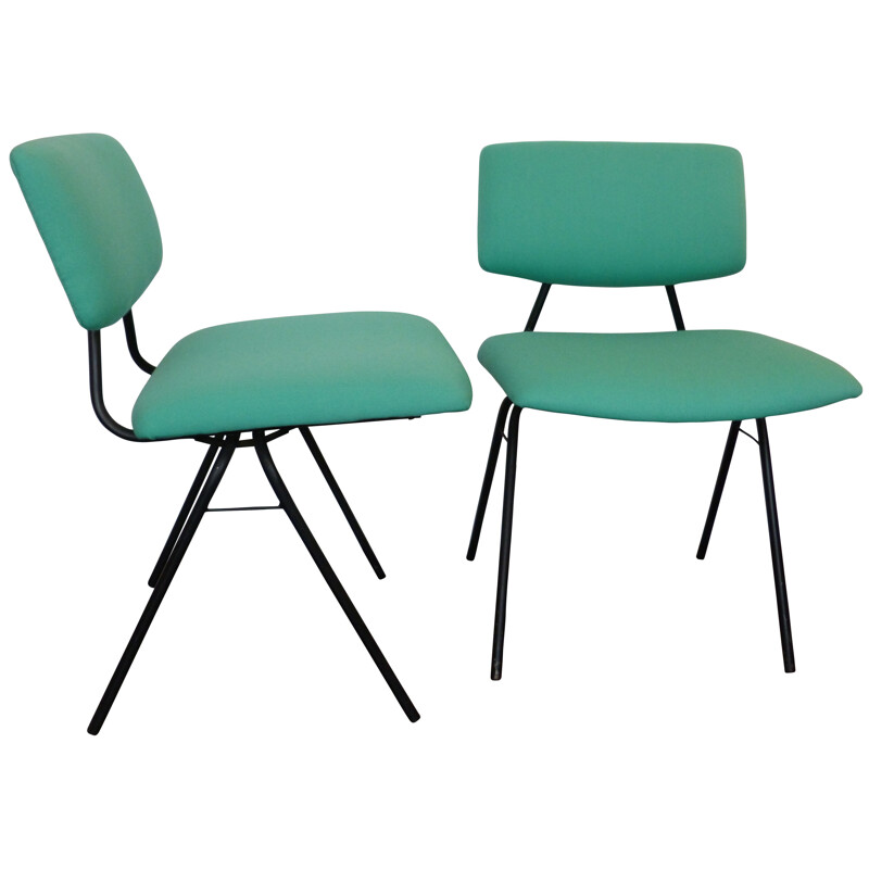 Set of 4 compass chairs, Pierre GUARICHE - 1950s