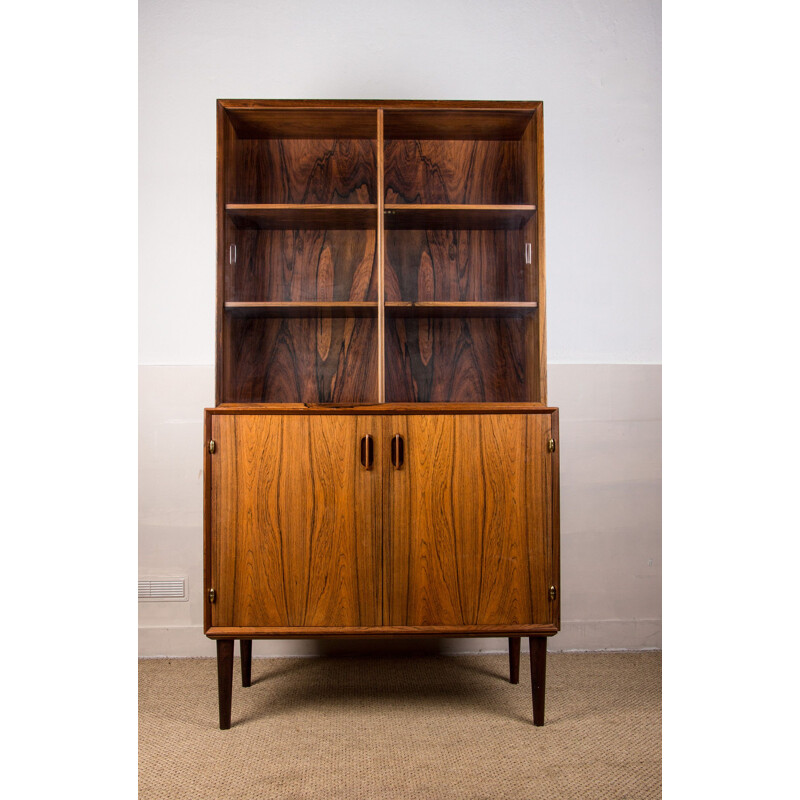 Vintage Danish rosewood highboard with two modular bodies by Ejvind.A.Johansson for Ivan Gern, 1960
