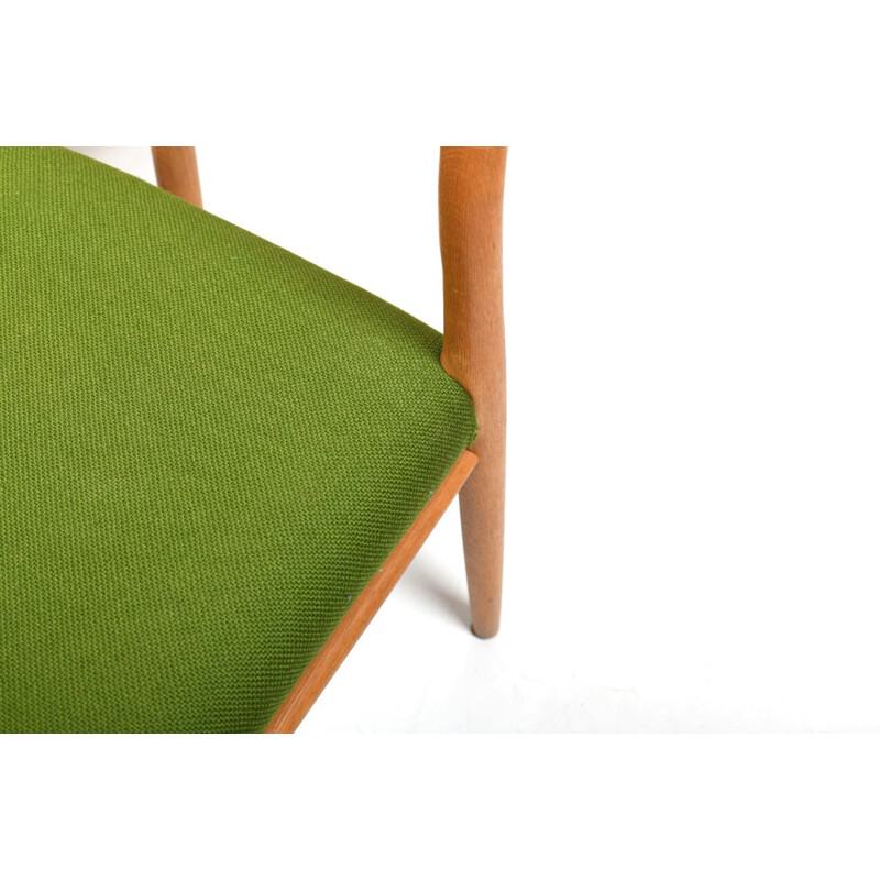 Conjunto de 8 sillas verdes danesas vintage de Niels Otto Møller para J.L. Møllers Møbelfabrik, 1960