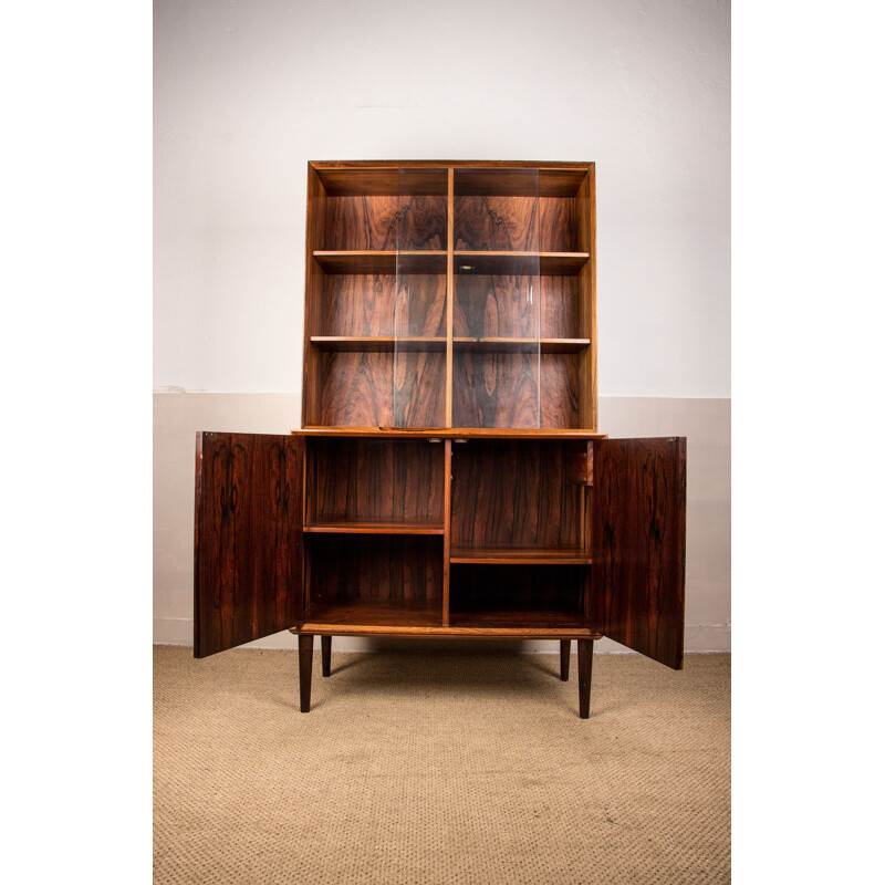 Vintage rosewood bookcase by Ejvind.A.Johansson for Ivan Gern, Denmark 1960