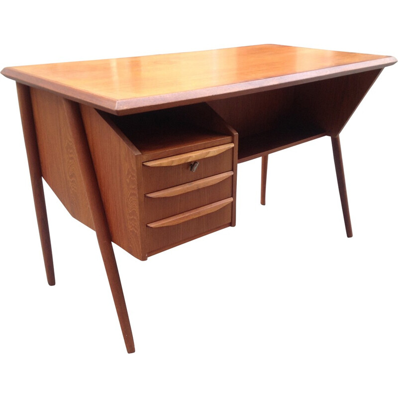 Danish desk in teak, Gunnar Nielsen TIBERGAARD - 1960s