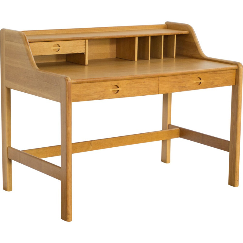 Danish desk in oak with organiser - 1960s