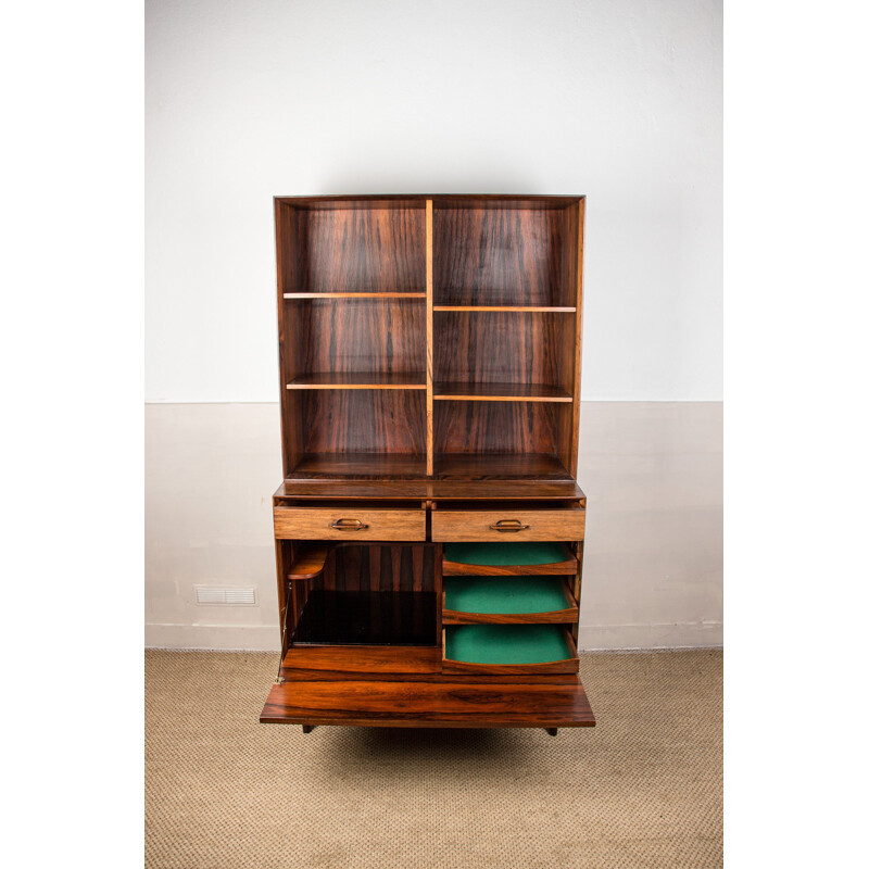 Vintage Danish rosewood highboard with two modular bodies by Ejvind.A.Johansson for Ivan Gern, 1960