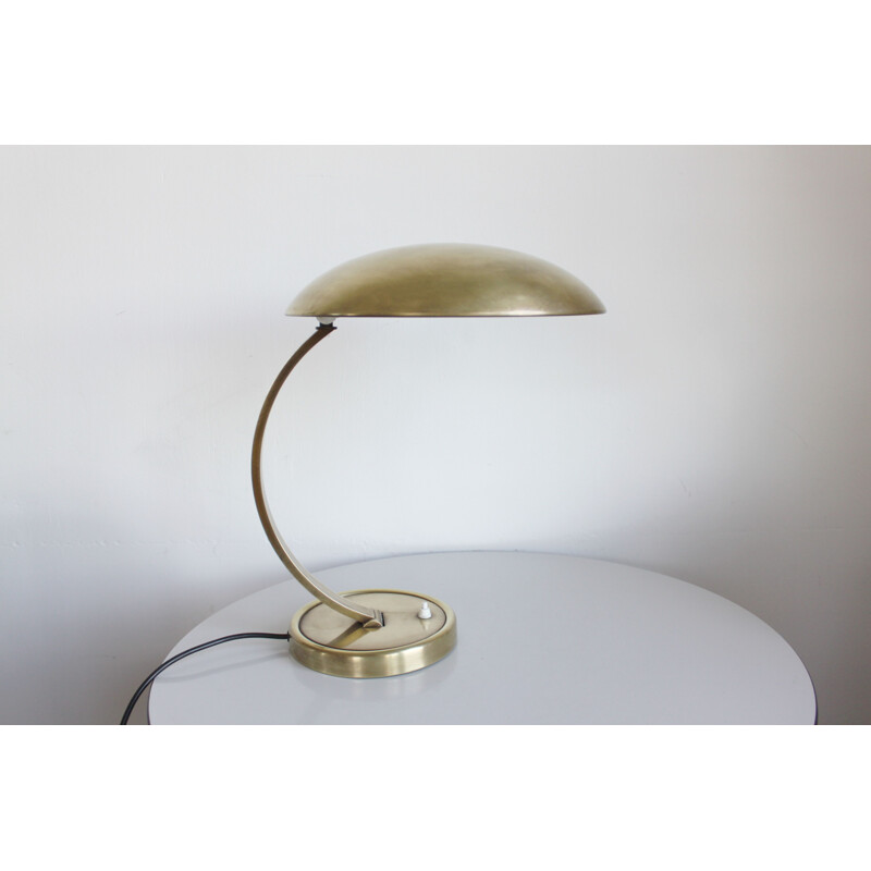 Lampada da tavolo in ottone vintage di Christian Dell per Kaiser