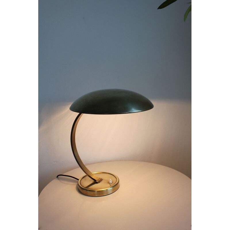 Vintage brass desk lamp by Christian Dell for Kaiser