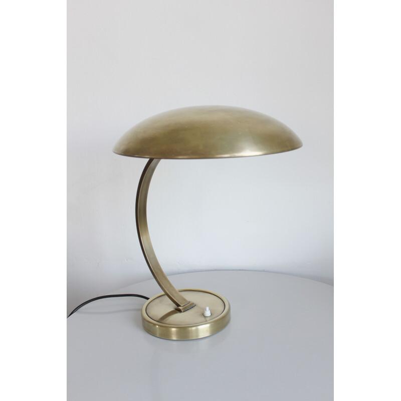 Lámpara de escritorio de latón vintage de Christian Dell para Kaiser