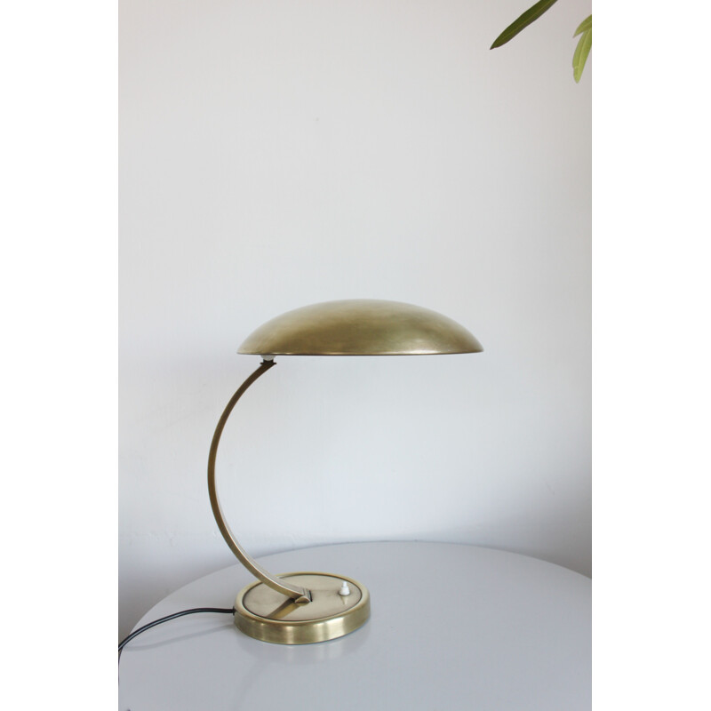 Lampe de bureau vintage en laiton par Christian Dell pour Kaiser