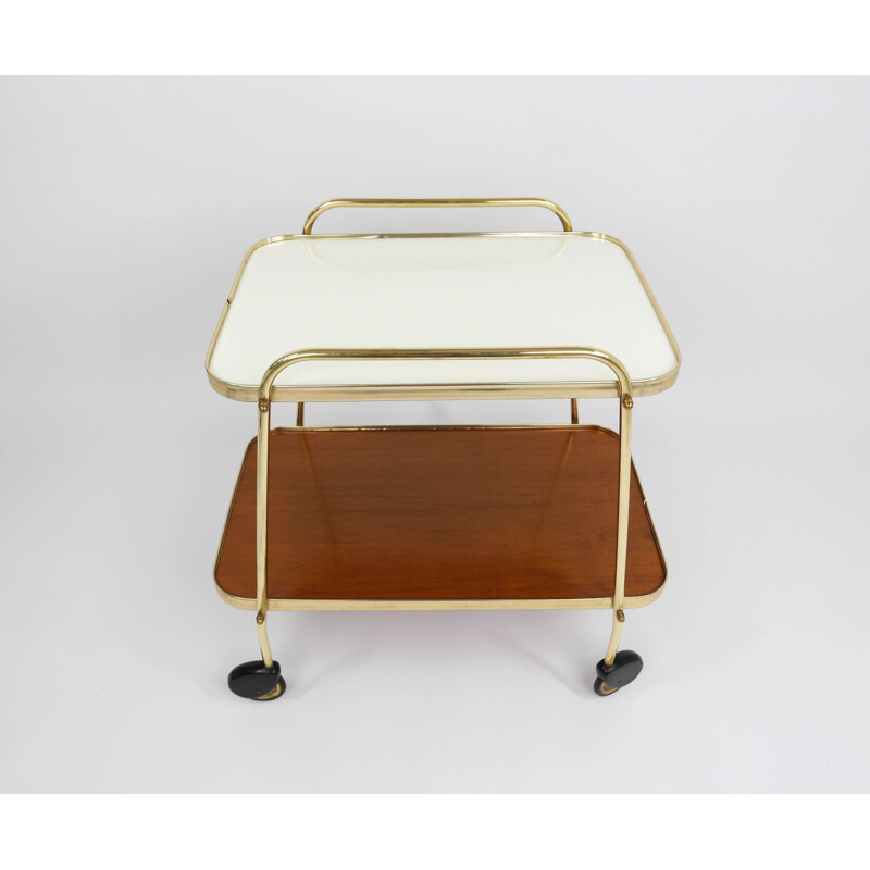 Vintage brass cart by Ilse Möbel, Germany 1950