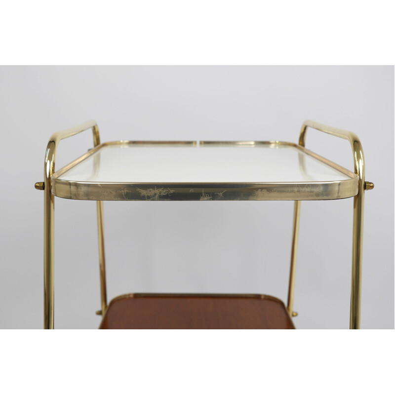 Vintage brass cart by Ilse Möbel, Germany 1950