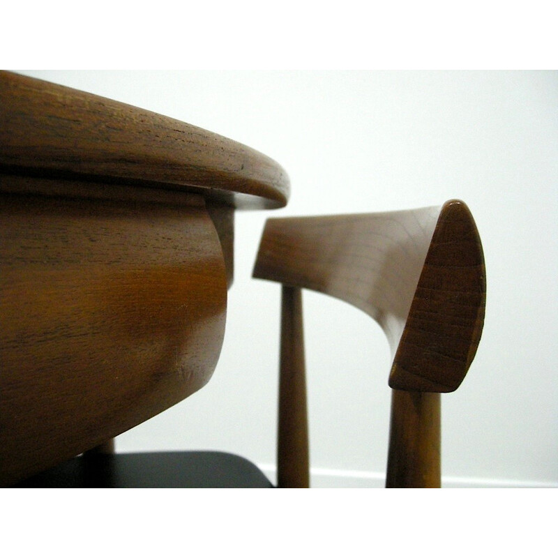 Ensemble table et chaises vintage, Hans OLSEN - années 50