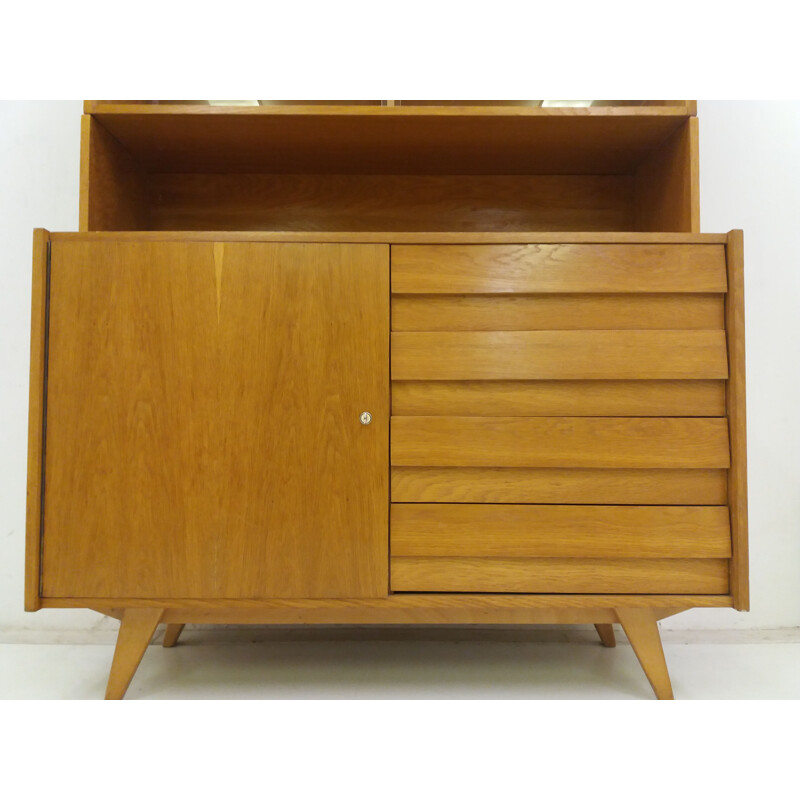 Credenza vintage impiallacciata di Jiri Jiroutek, Cecoslovacchia 1960