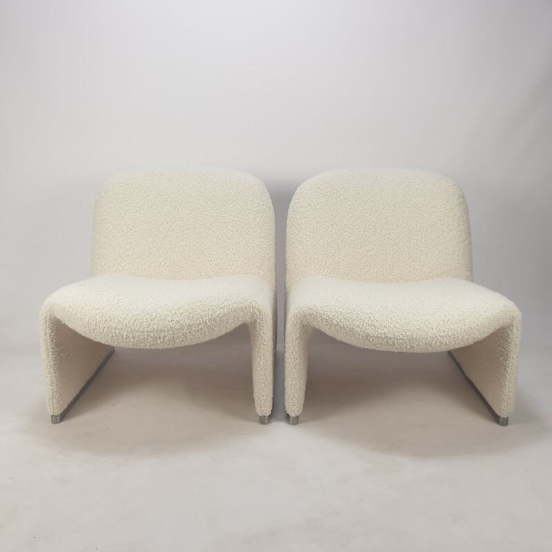 Pair of vintage Alky armchairs by Giancarlo Piretti for Artifort, 1970s
