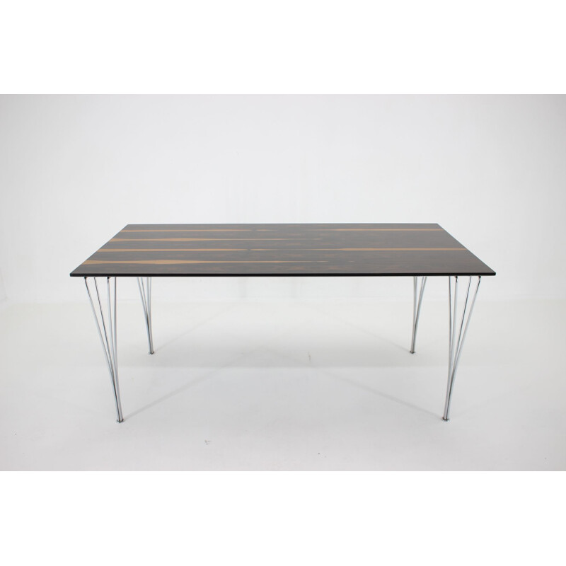 Vintage rectangular dining table by Piet Hein, Bruno Mathsson and Arne Jacobsen for Friz Hansen, 1980s