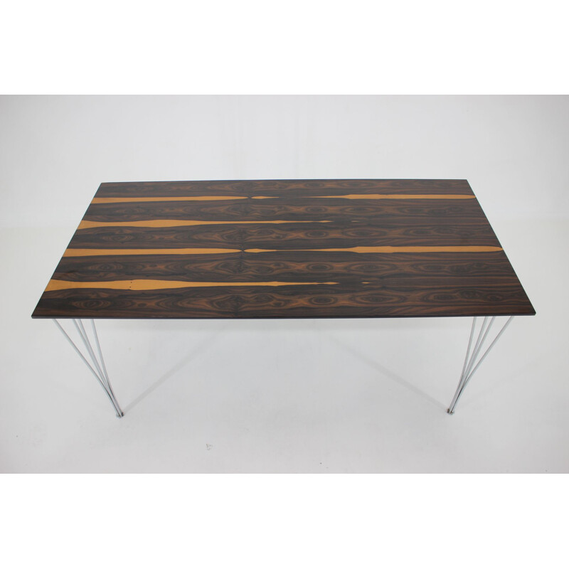 Vintage rectangular dining table by Piet Hein, Bruno Mathsson and Arne Jacobsen for Friz Hansen, 1980s