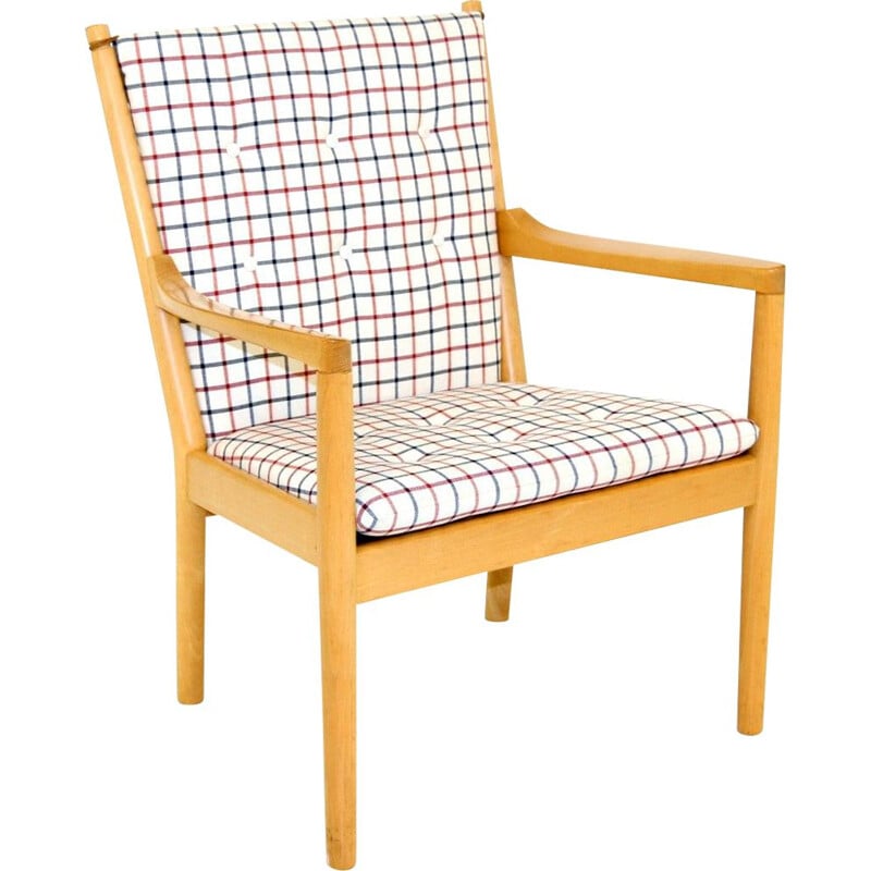 fauteuil vintage en hêtre