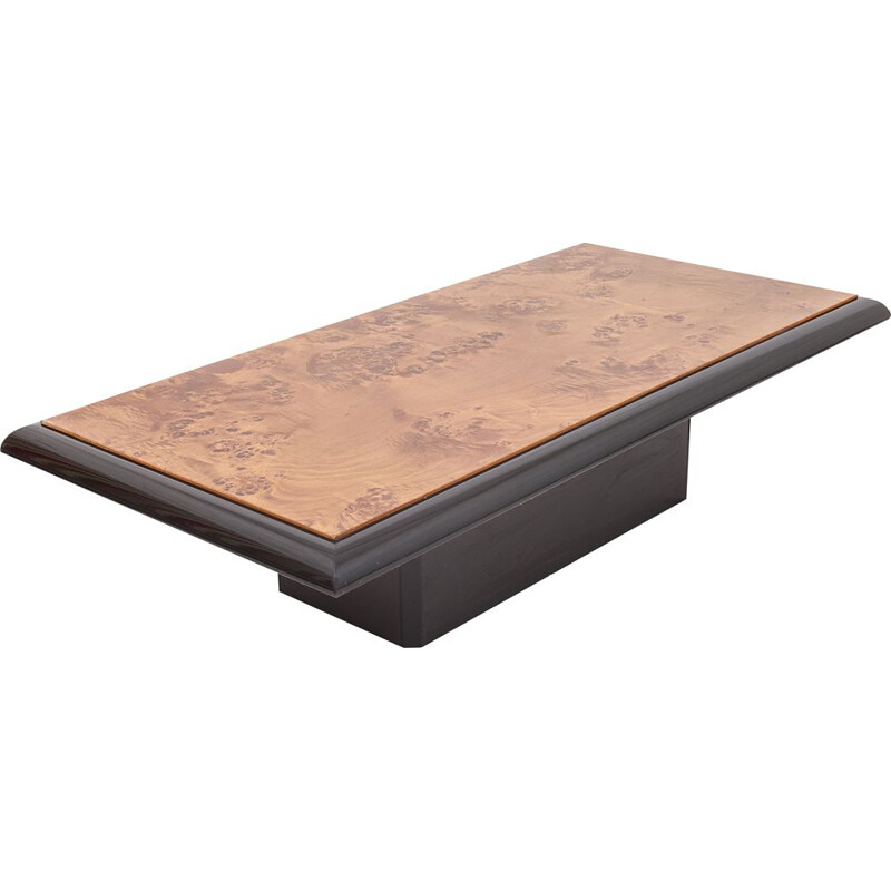 Table basse vintage en - bois noir