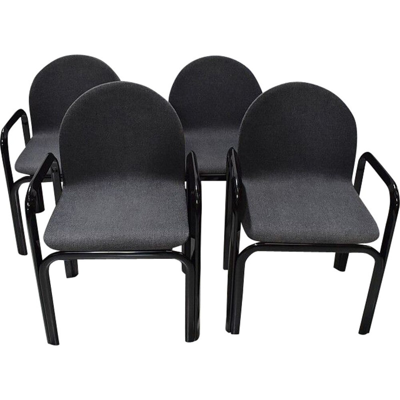 Set of 4 vintage armchairs by Gae Aulenti for Knoll, 1975