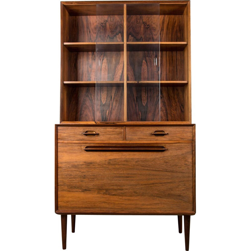 Vintage Danish highboard in two modular bodies in rosewood by Ejvind.A.Johansson for Ivan Gern, 1960