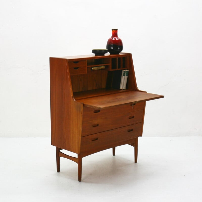 Vinde Møbler teak secretaire, A.W. IVERSEN - 1960s