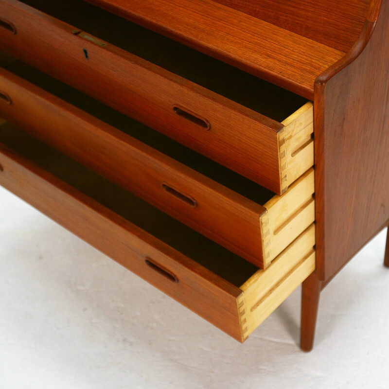 Vinde Møbler teak secretaire, A.W. IVERSEN - 1960s