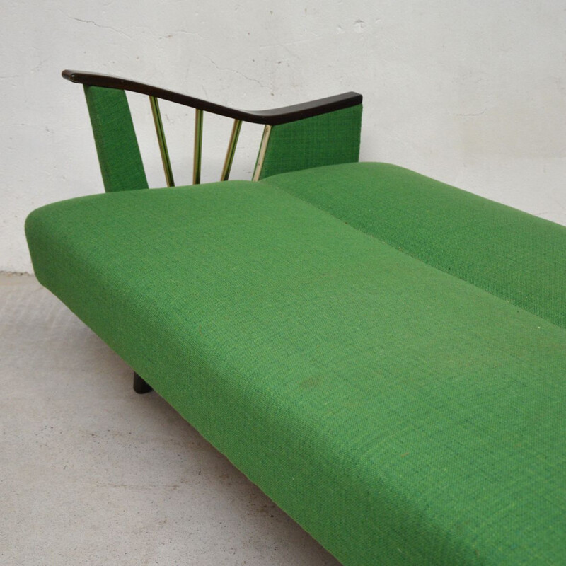 Vintage groene tweed woonkamer set, 1950