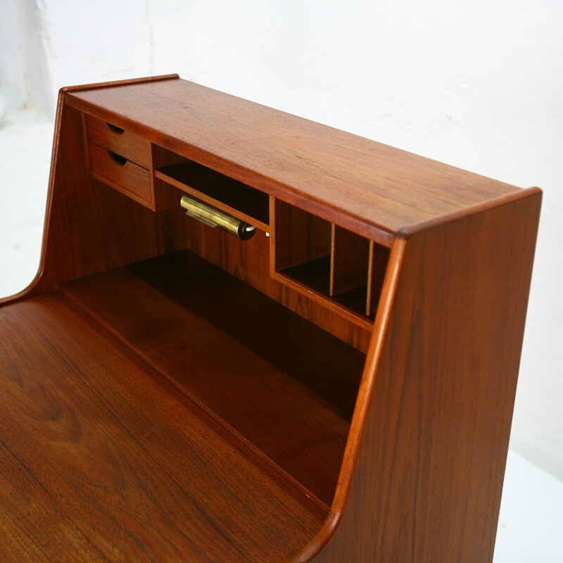 Vinde Møbler teak secretaire, A.W. IVERSEN - 1960s