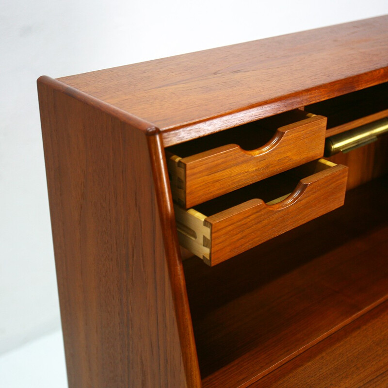 Vinde Møbler teak secretaire, A.W. IVERSEN - 1960s