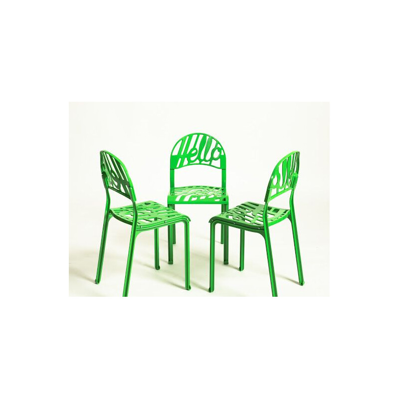 Vintage green dining set by Jeremy Harvey for Artifort