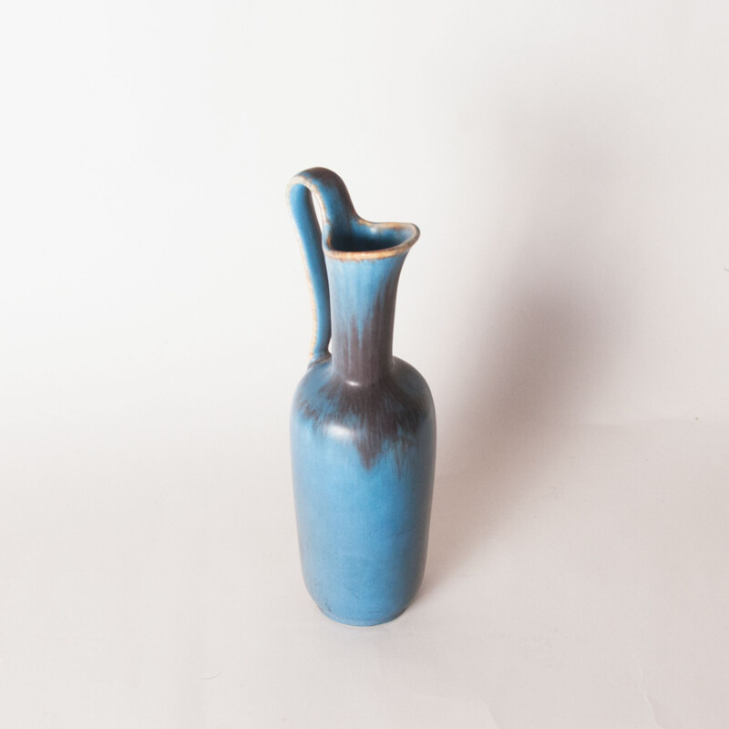 Vintage light blue jug by Gunnar Nylund for Rörstrand