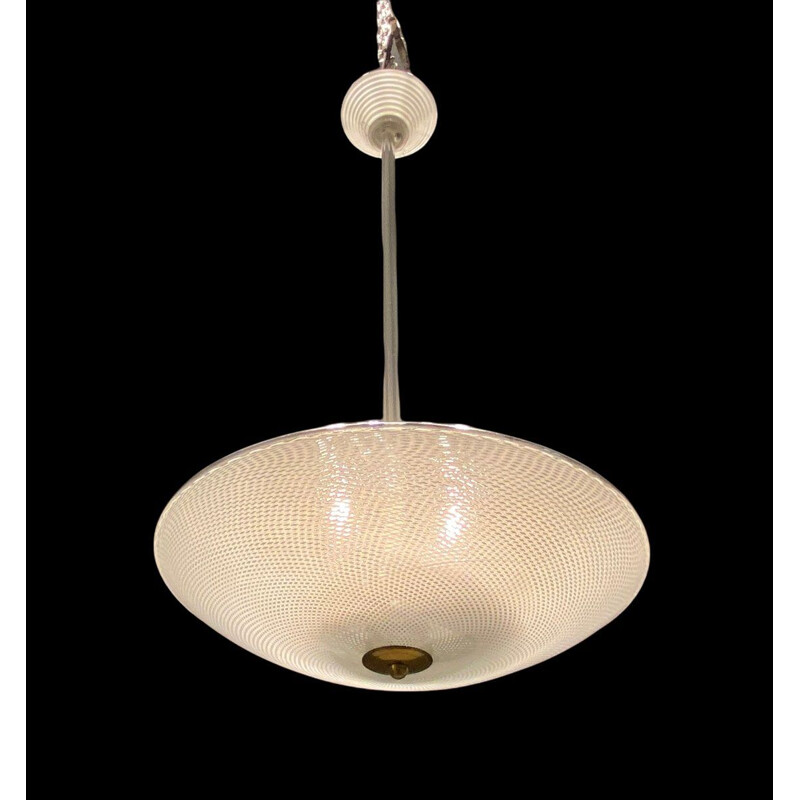 Vintage hanglamp van murano glas van Paolo Venini, Italië