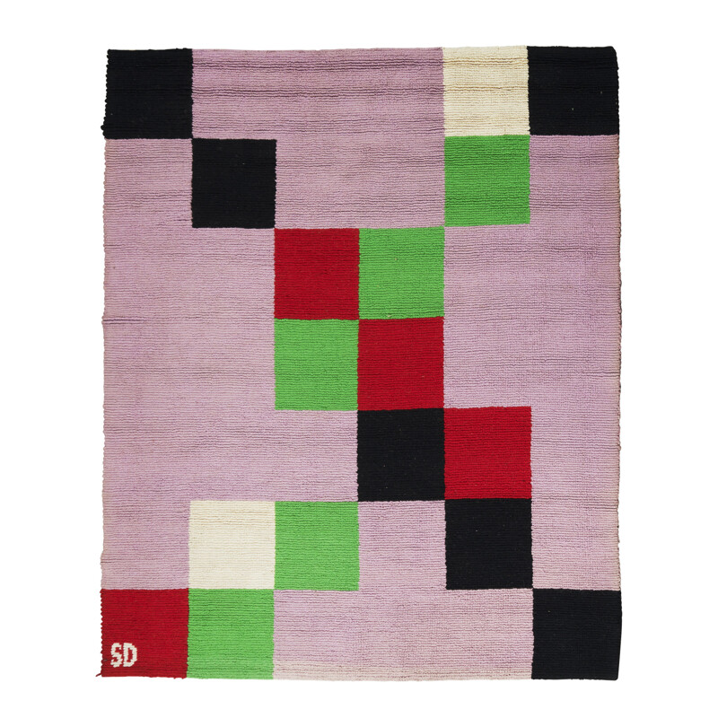 Vintage rug by Sonia Delaunay, 1967