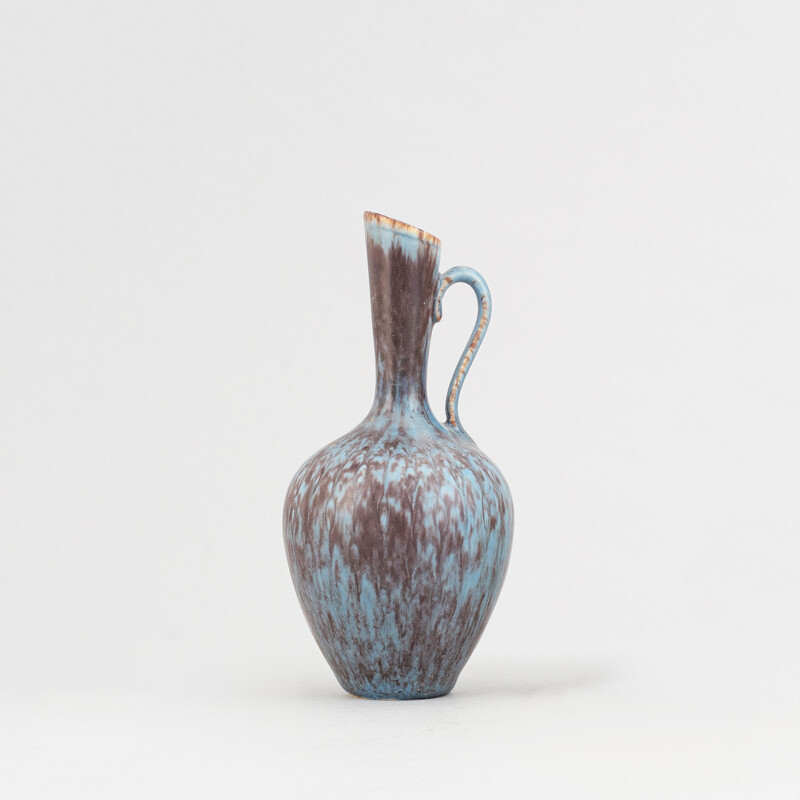 Vintage blue and purple jug by Gunnar Nylund for Rörstrand, Sweden 1997