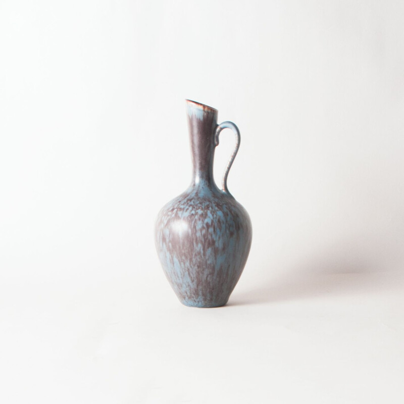 Vintage blue and purple jug by Gunnar Nylund for Rörstrand, Sweden 1997