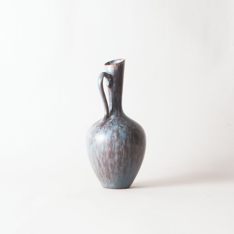 Vintage blue and purple jug by Gunnar Nylund for Rörstrand, Sweden 1997