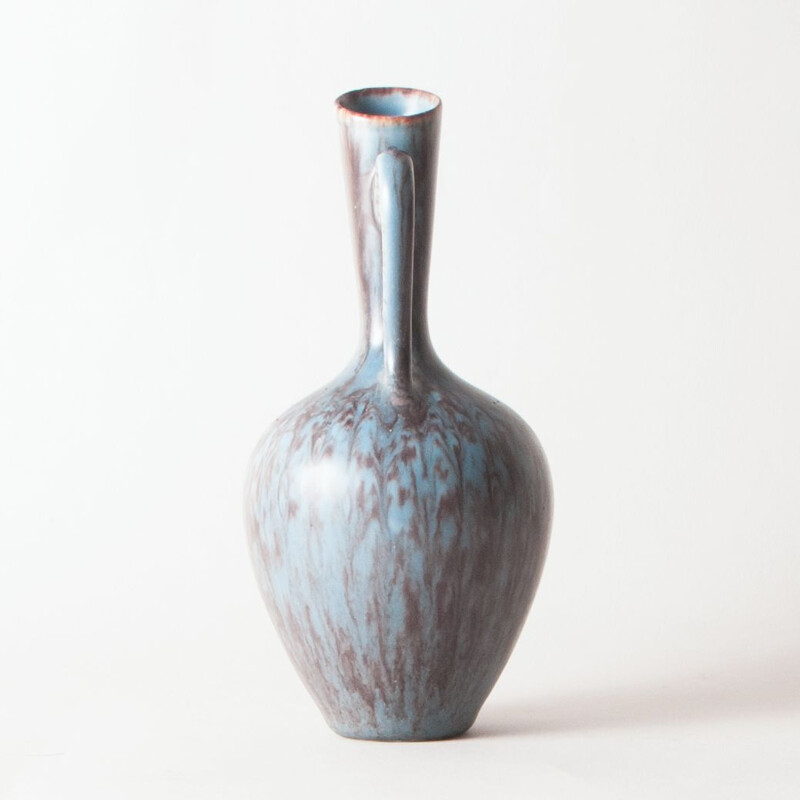 Vintage blue and purple jug by Gunnar Nylund for Rörstrand, Sweden 1997