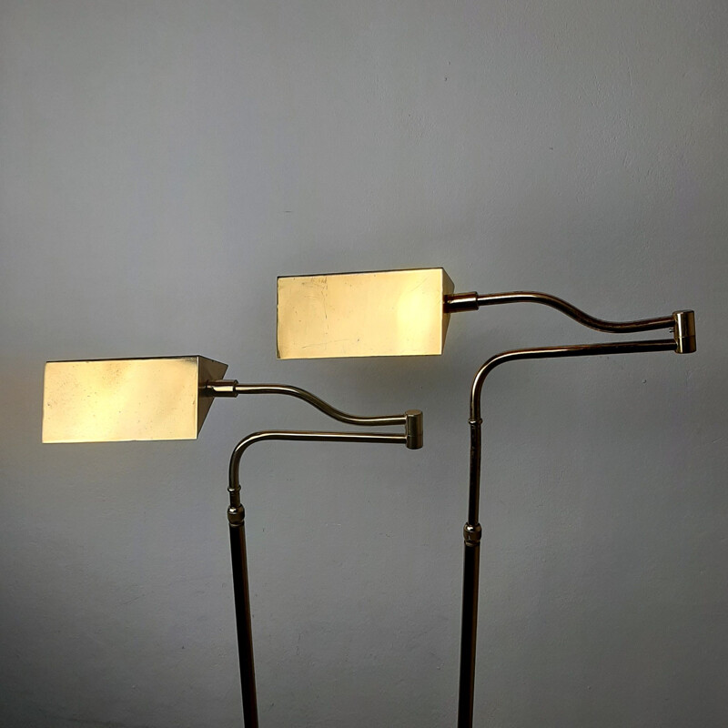 Mid-century brass floor lamp by Florian Schulz, Germany 1970s