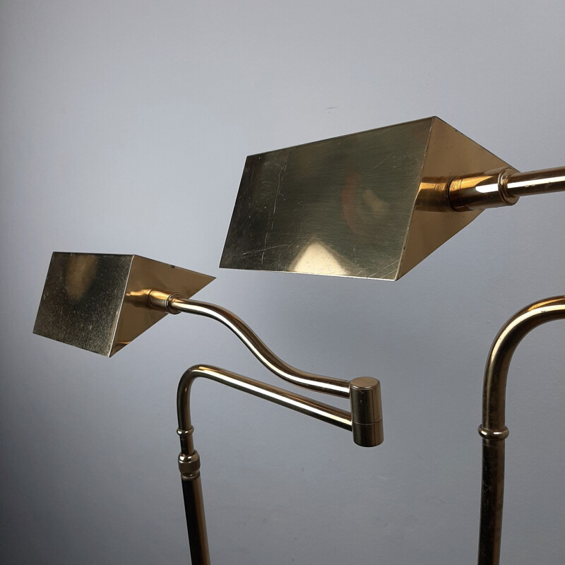 Mid-century brass floor lamp by Florian Schulz, Germany 1970s