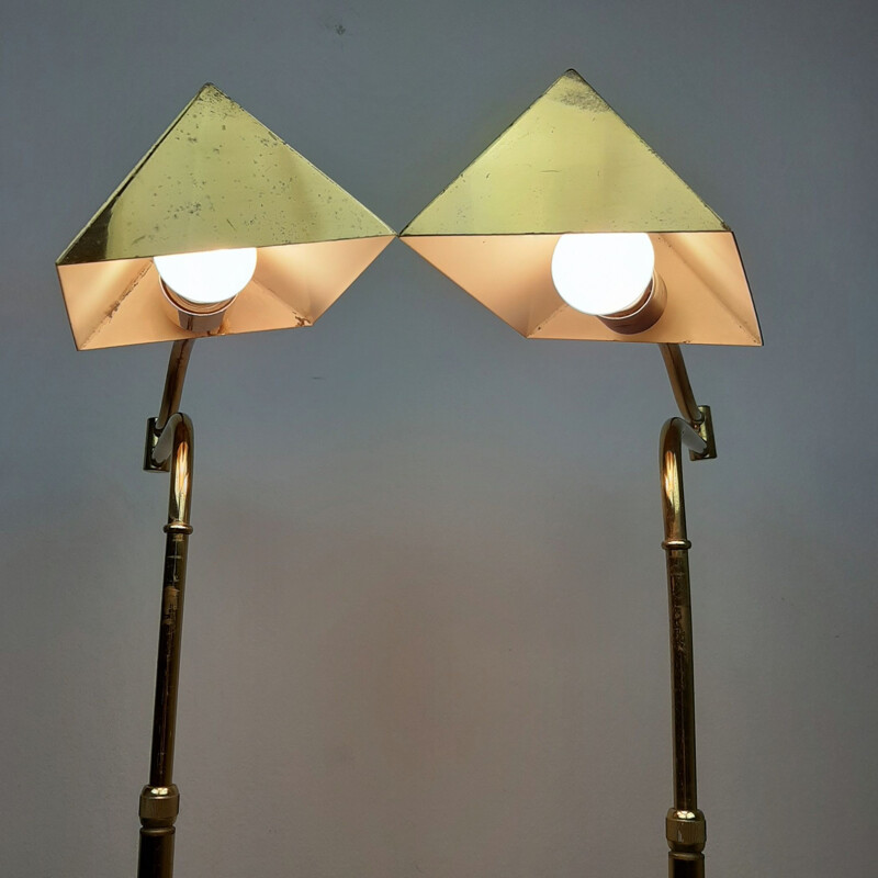 Mid-century brass floor lamp by Florian Schulz, Germany 1970s