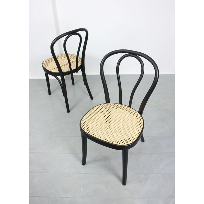 Paire de chaises noires vintage de Michael Thonet