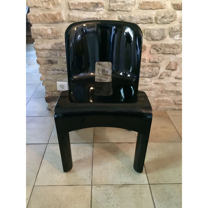 Vintage black chair by Joe Colombo for Kartell